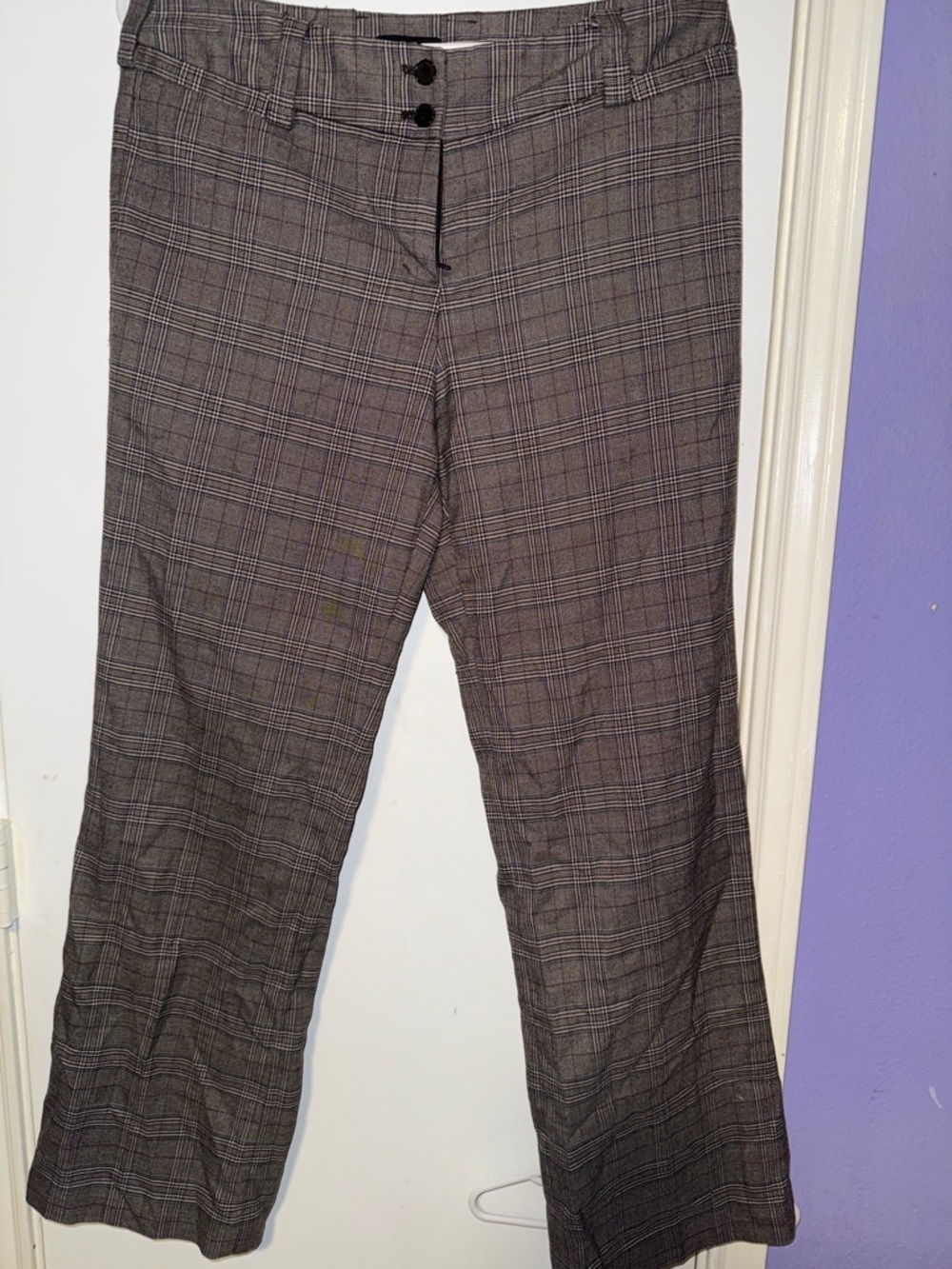 Women’s Gray Plaid Dress Pants